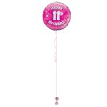 Age 11 Pink Holographic 18 Inch Balloon