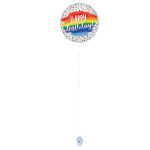 Happy Birthday Rainbow Colours 18 Inch Foil Balloon