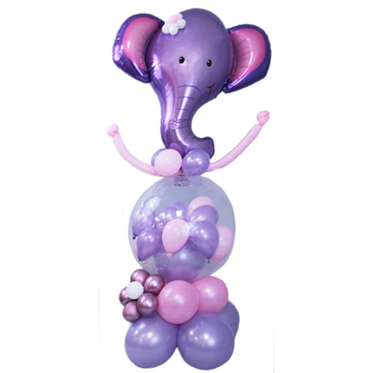 32″ Elephant head with 11″ latex balloons