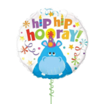 Happy Birthday Hippo Foil Balloon 18 Inches
