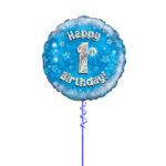 Age 1 Blue Birthday Foil 18 Inch – Latex Bunch Options