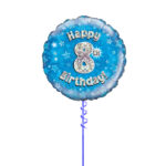 Age 8 Blue Birthday Foil Balloon 18 Inch - Latex Bunch Options
