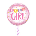 Baby Girl Foil Balloon 18 Inch – Latex Bunch Options