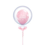 Baby Shower Double Bubble Balloon Pink