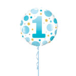 Blue Age 1 Foil Balloon 18 Inch - Latex Bunch Options