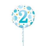 Blue Age 2 Foil Balloon 18 Inch - Latex Bunch Options