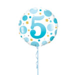 Blue Age 5 Foil Balloon 18 Inch - Latex Bunch Options