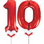 Red Number 10 Balloons