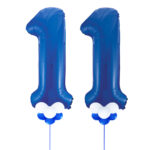 Blue Number 11 Balloons