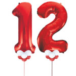 Red Number 12 Balloons