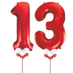 Red Number 13 Balloons