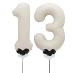 White Number 13 Balloons