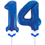 Blue Number 14 Balloons