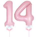 Light Pink Number 14 Balloons