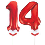 Red Number 14 Balloons