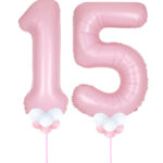 Light Pink Number 15 Balloons