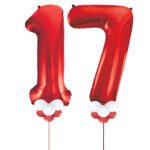 Red Number 17 Balloons