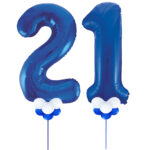 Blue Number 21 Balloons