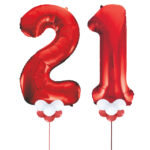 Red Number 21 Balloons