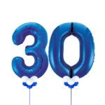 Blue Number 30 Balloons