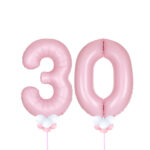 Light Pink Number 30 Balloons