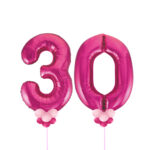 Magenta Number 30 Balloons