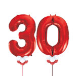 Red Number 30 Balloons