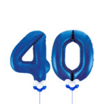 Blue Number 40 Balloons