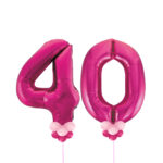 Magenta Number 40 Balloons