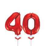 Red Number 40 Balloons