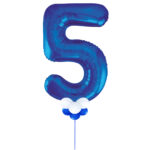 Blue Number 5 Balloon