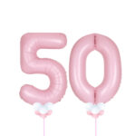 Light Pink Number 50 Balloons