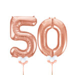 Rose Gold Number 50 Balloons