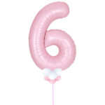 Light Pink Number 6 Balloon