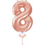 Rose Gold Number 8 Balloon