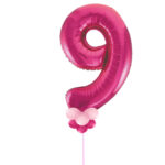 Magenta-Purple Number 9 Balloon