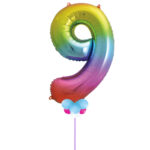 Multicoloured Number 9 Balloon