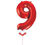Red Number 9 Balloon