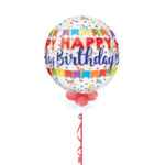 Happy Birthday Design 16 Inch Orb Balloon