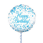 Happy Birthday Blue Foil Balloon 18 Inches – Latex Bunch Options