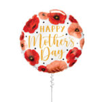 Mother's Day Red Floral 18 Inch Foil Balloon