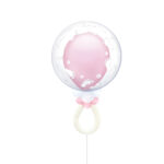 Baby Footprints Double Bubble With White Collar Pink Or Blue