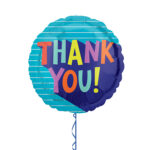 Thank You Blue Foil Balloon 18 Inches – Latex Bunch Options