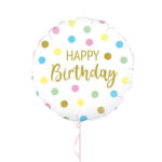 Happy Birthday Spots Foil Balloon 18 Inches – Latex Bunch Options