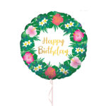 Happy Birthday Tropical Foil Balloon 18 Inches – Latex Bunch Options