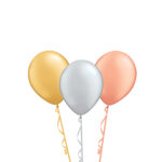 Latex Chrome Bunch, 3 Balloons