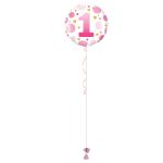 Age 1 Pink 18 Inch Foil Balloon