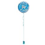 Age 14 Blue Holographic 18 Inch Balloon