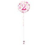 Age 2 Pink 18 Inch Foil Balloon