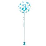 Age 3 Blue 18 Inch Foil Balloon